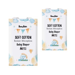 Super Softy Disposable Baby Diaper With Glue Wetness Indicator