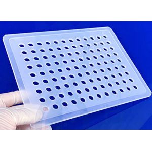 Customized Transparent Laser Boring Quartz Glass Plate Acid Resistance