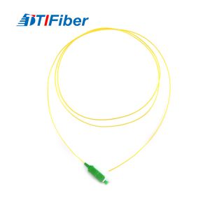 FTTH Singlemode Simplex SC APC Fiber Optic Pigtail Yellow Jacket