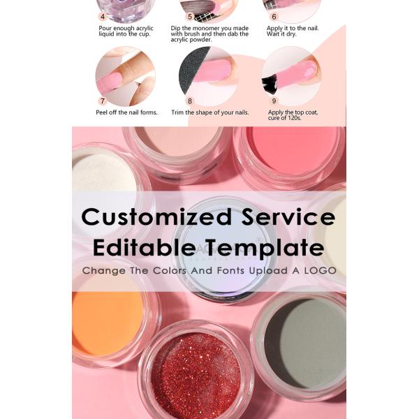 Beauty Nail 3D French Manicure SAGALAGA Clear Acrylic Powder for Acrylic Nail Extension in Transparent Formula