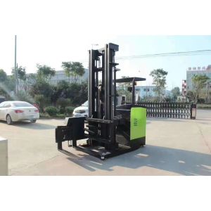 China Powered Reach Lift Forklift / Counterbalance Reach Truck Pu Solid Tire Custom Color on sale