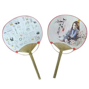 Handmade custom made natural bamboo paddle fan paper fan for events