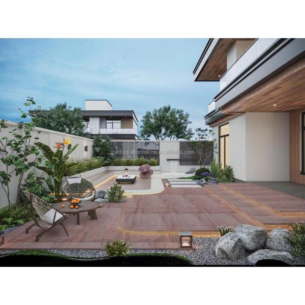 Modern Cut-To-Size Red Granite Stairs and Floor Tiles with Polished Anti Slip Surface