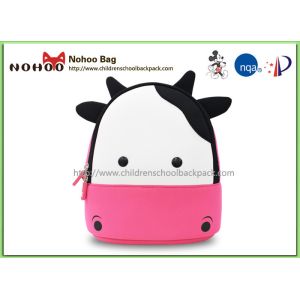 Soft Personalized Preschool Backpacks , Toddler Cow Backpack 24.5*22*7.5cm