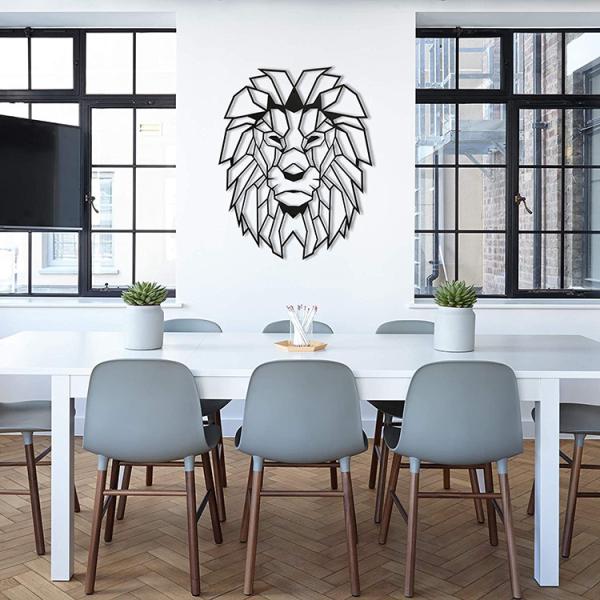 Aesthetic Design Farmhouse Decor Metal Lion Wall Decorations Animal Metal Artwork for Rustic Cabin