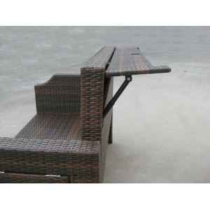 Outdoor Pool Rattan Expansion Daybed , Resin Wicker Furniture