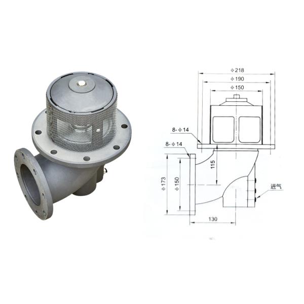Customized Color 4 Inch Fuel Tank Truck Emergency Shut-off Mechanical Bottom Valve Normal Temperature and Media