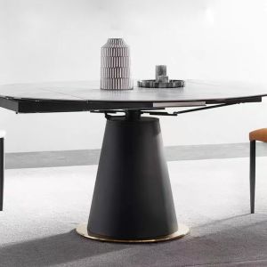 Ceramic Marble White Extendable Dining Room Table Sophisticated