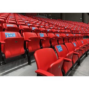 Fire Retardant Football Stadium Seats Plastic With Automatically Folding Seat
