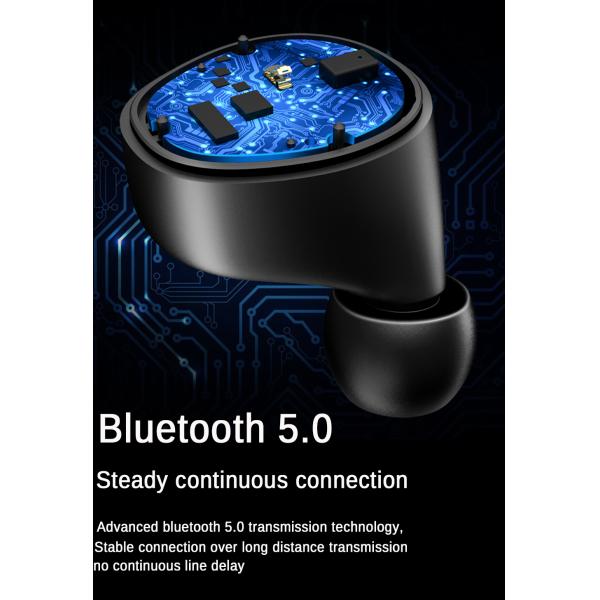 Bluetooth 5.0 Tws Wireless Power Display Earphones Touch Control Sport Stereo Cordless Earbuds (40000mAh, with Charging Box)