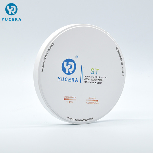 Buy CAD CAM System 1200HV 1200MPA 43% Translucent Zirconia Blocks at wholesale prices