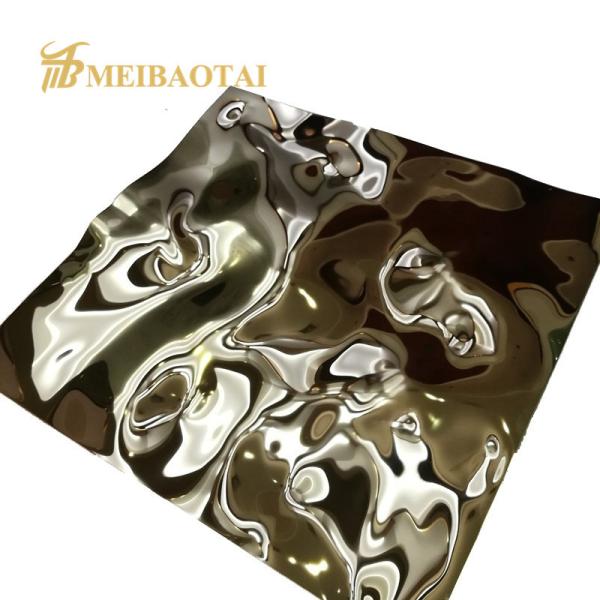 Decorative Water Ripple Stainless Steel Sheet DIN Standard 3m Length