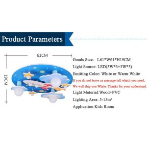 Cartoon Remote Control LED Ceiling Lights kids room chandelier(WH-MA-152)