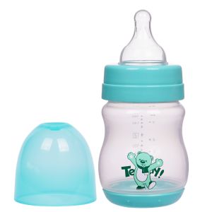 China 6oz 160ml PP Polypropylene Wide Neck Arc Baby Nipple Bottle on sale