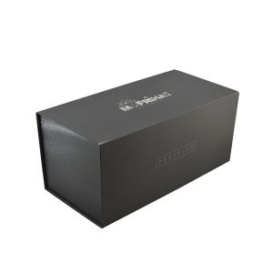 Black Flat Pack Folding Hard Cardboard Gift Boxes Biodegradable Printed