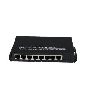 8 port POE switch with 1 port 100 Mbps SC fiber Uplink port Transceiver IEEE 802