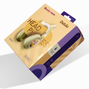 Custom Recycled Cardboard Wireless Headphone Packaging Box 3x3x3cm