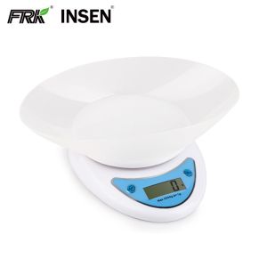 Full ABS Kitchen Scale 5000g 1g Digital Kitchen Food Weighing Scale With A Bowl