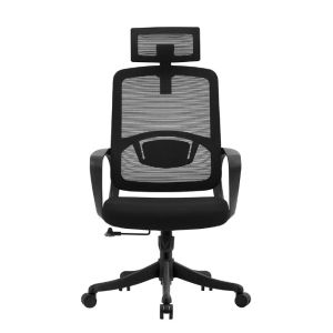 A2302B High Back Executive Black Mesh Swivel Caster Wheels Office Chair