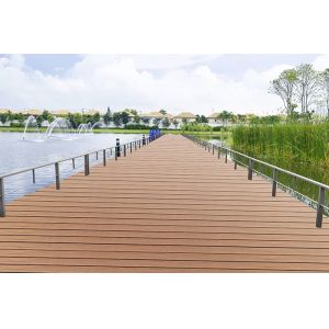 Quality Low Maintenance Brown WPC Deck Flooring , Composite Fencing Materials for sale
