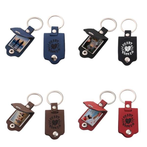 Buy Sublimation Leather Metal Key Chain Cover with Laser Engraving Logo at wholesale prices