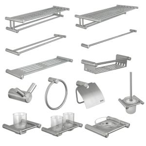 SUS304 13 Piece Bathroom Hardware Sets Wall Mounted Polished