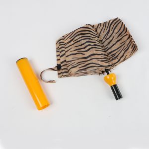 Three Fold Mini Travel Umbrella , Custom Logo Small Telescopic Umbrella