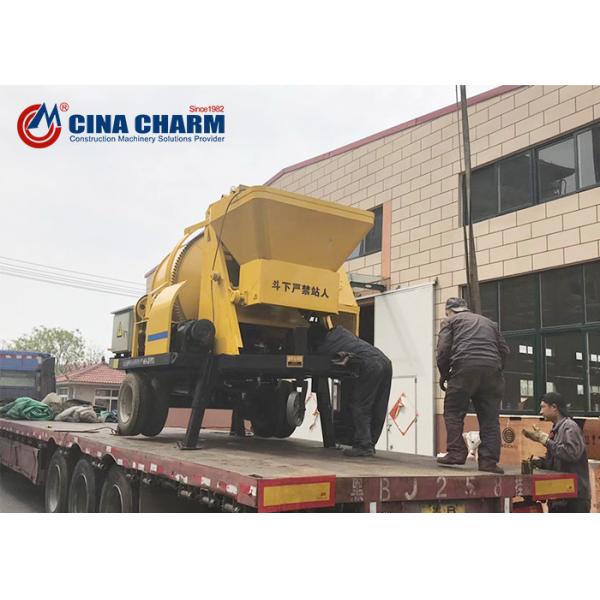 40m3 Per Hour Mobile Concrete Mixer With Pump For Elevated Road / Bridge
