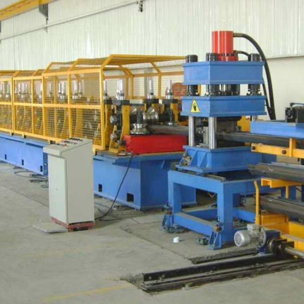 PLC Control Highway Guardrail Machine , W Beam Roll Forming Machine