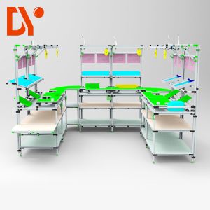 Customized Assembly Line Table DY160 With Aluminum Alloy Frame