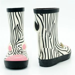 Child 34EU 3d Zebra Printed Rain Boots Slip Resistant