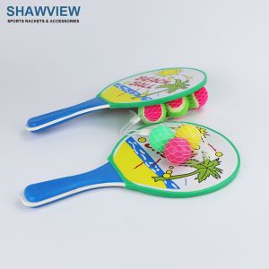 Plastic Handle Wooden Rackets Beach Customized Polyester Tennis Padel Racket