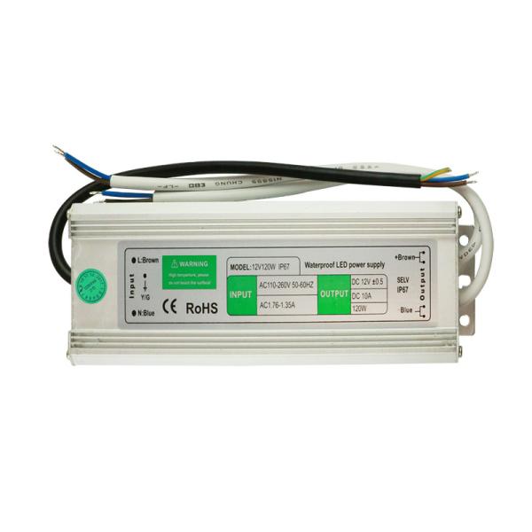 Buy 120 Watt LED Driver Power Supply Waterproof 12 Volt AC 220V 2 Years Warranty at wholesale prices