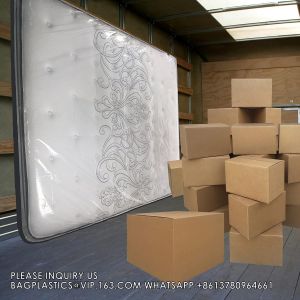 King Mattress Poly Covers, 76 X 15 X 104 Inch, 2 Pack Heavy Duty Pe Clear