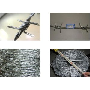Galvanized Steel Iron SWG14 15CM Double Strand Barbed Wires