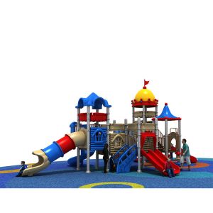 Children Amusement Park Playground Plastic Slides Outdoor Aluminum Alloy