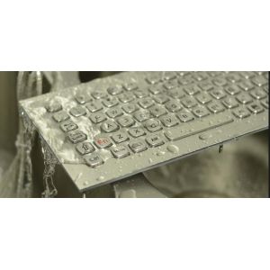 Industrial Metal Kiosk Compact Keyboard with Ruggedized Trackball