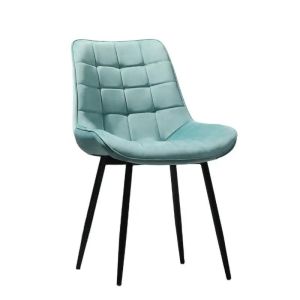Velvet Upholstered Dining Chair 48x48x84cm Washable Fabric
