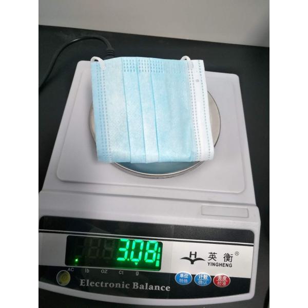 50 Pcs/Box 3 Ply Melt Blown Ear Loop Medical Mask White / Blue Color 17.5cm * 9.5cm