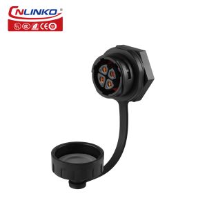 CNLINKO 4 Pin Industry Socket 110 Volt Electrical Plugs and Sockets Waterproof