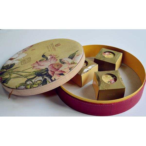 Buy fancy quanlity round gift tea box at wholesale prices