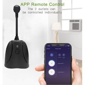 Outdoor Wifi Smart Plug Outlet Compatible with Alexa google home ios&android APP