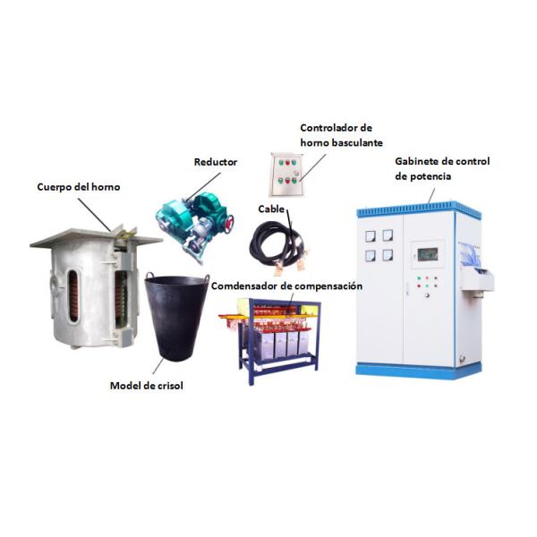 100kg Aluminum Can Electromagnetic Crucible Furnace Machine Induction Metal