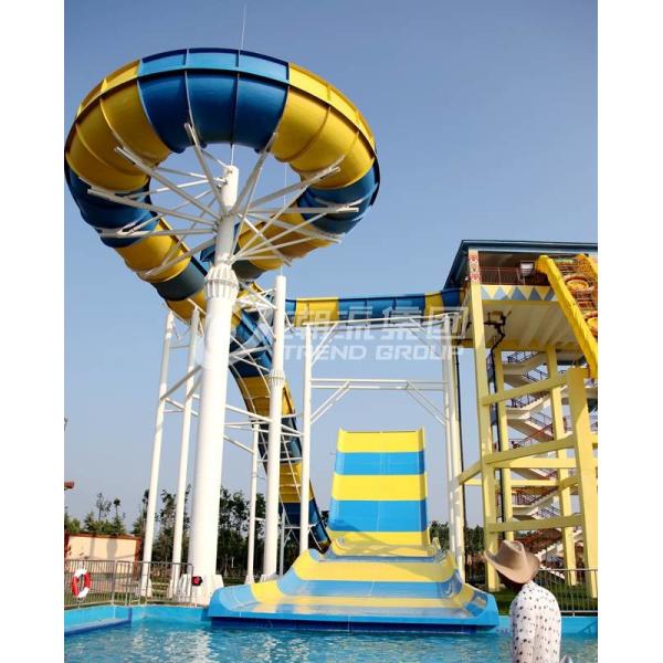 Funnuy Custom Water Slides , Amusement Park Boomerang Aqua Slide For 2 People