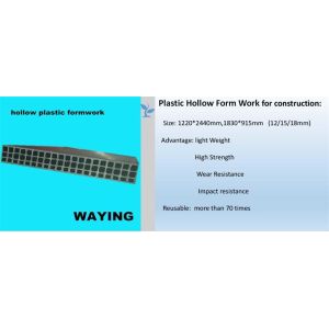 1220x2440*12mm Hollow Plastic Formwork