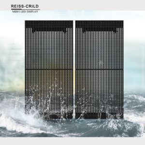 High Definition LED Mesh Display , Transparent LED Mesh Large Viewing Angle