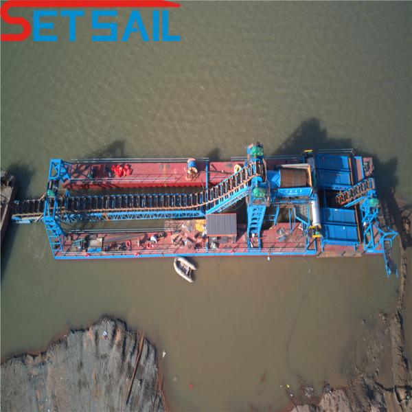 China Bucket Sand Mud Dredger with Gold Diamond Machine
