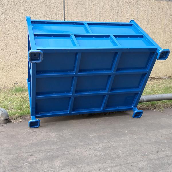 Buy Warehouse Blue Zinc Plated 1000KGS Metal Foldable Container at wholesale prices