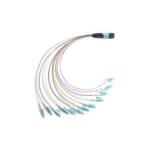 12 F MTP - LC Fiber Optic MTP MPO Breakout 0.9 Mm Cable For MPO Cassette Module