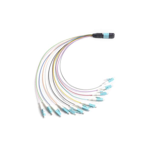 12 F MTP - LC Fiber Optic MTP MPO Breakout 0.9 Mm Cable For MPO Cassette Module